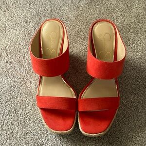Jessica Simpson Orange Wedges